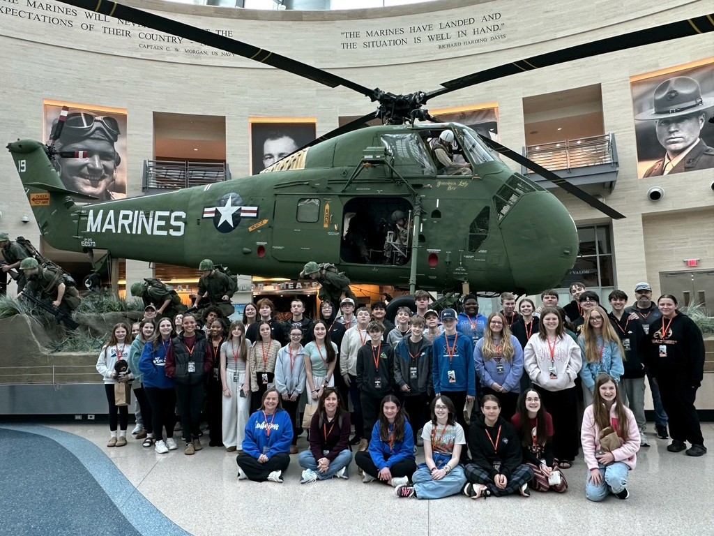 Clifdale Middle students visited the National Museum of the Marine Corps yesterday as part of their trip to Washington, D.C.
