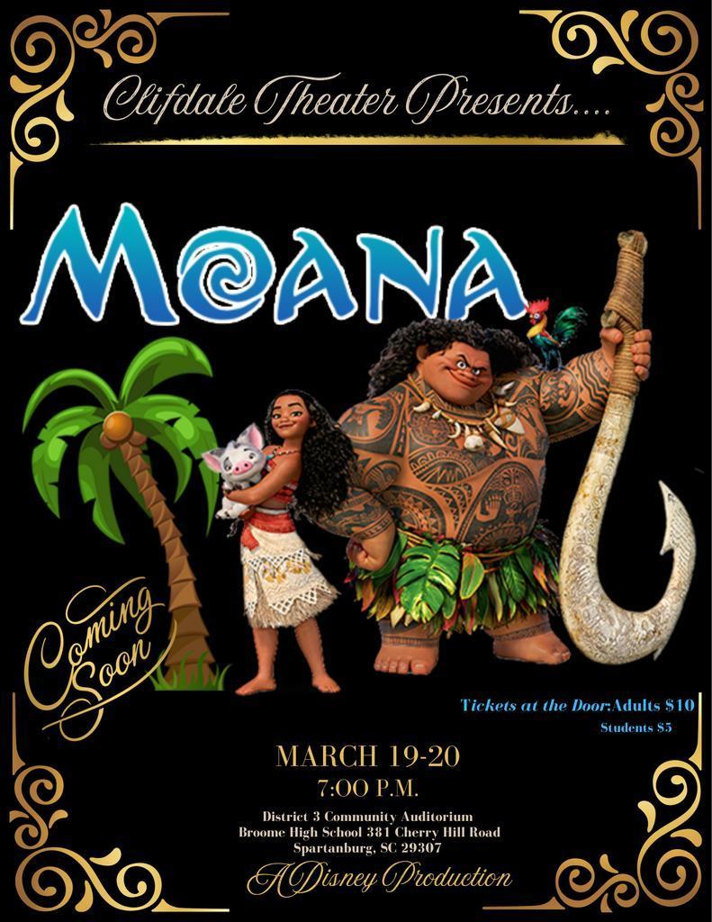 Disney's MOANA presented by Clifdale Middle Drama
