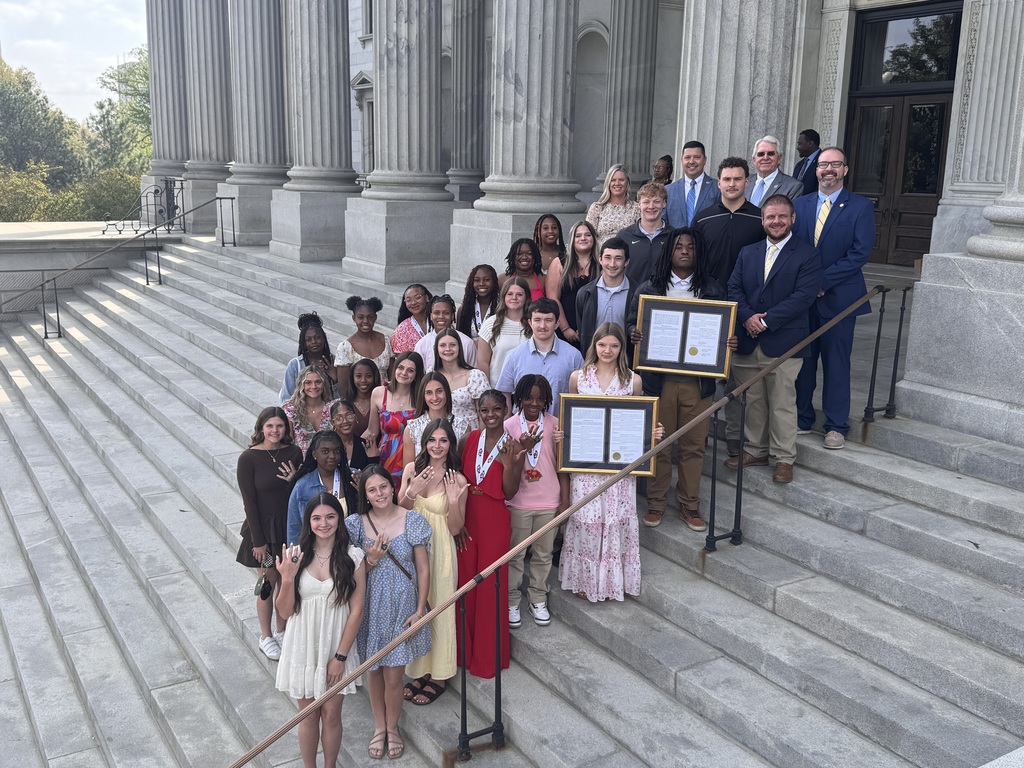 Girls and boys strength teams getting recognized at the State House for winning State! 