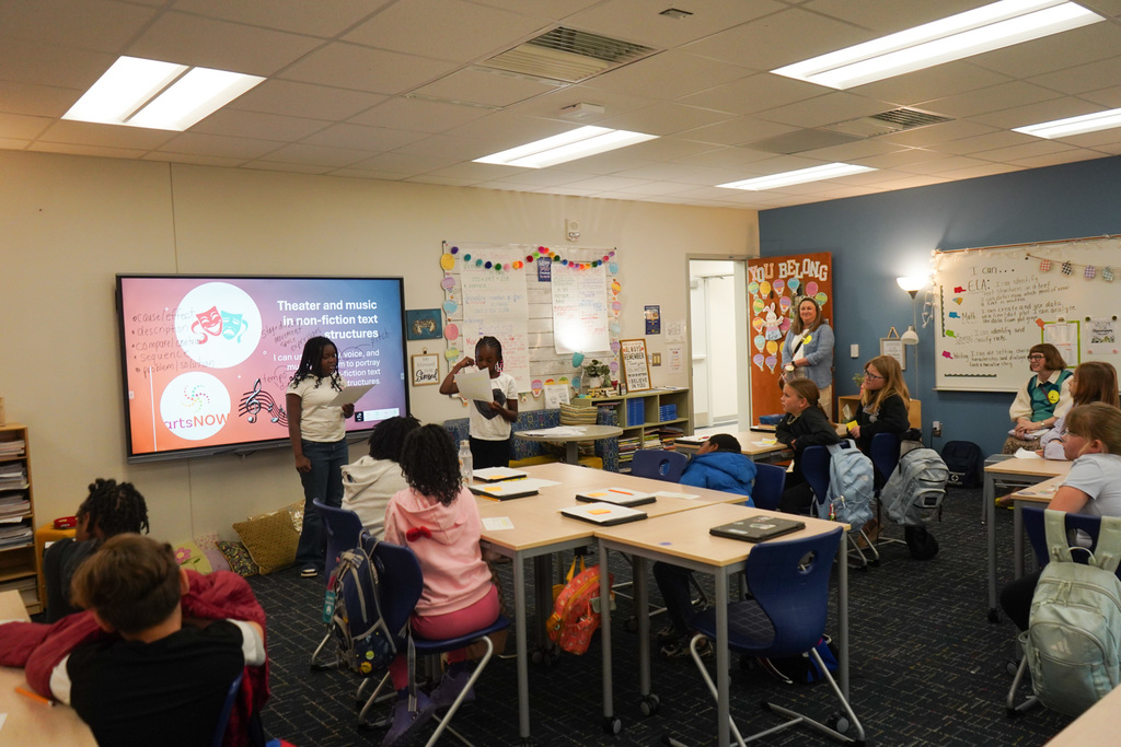 Cannons Elementary School hosted an ArtsNOW Demonstration of Learning Day! Educators from around the county and state had the opportunity to see arts-integrated lessons firsthand! Students even had the chance to perform their new school theme song from The Sound of Learning. Cannons Elementary is in its third year as an ArtsNOW partner and has been an Arts in Basic Curriculum School since 2011. Great job, Champions!