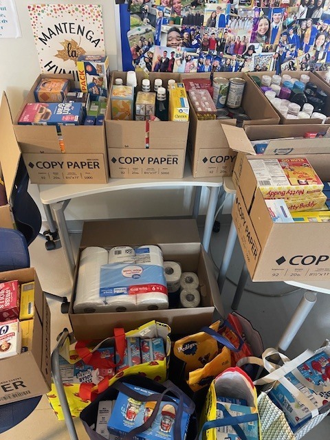 Gettys D. Broome High School Beta Club dedicated its spring project to the nonprofit organization Hope For Our Elderly. This organization helps provide essential items such as food, hygiene products, over the counter medication, and cleaning supplies to elderly individuals in Spartanburg, Cherokee and Union counties.  Broome Beta Club collected nonperishable food and snacks; more than 27 bottles of shampoo and conditioner; 30 boxes of toothpaste; more than 25 toothbrushes; 14 bottles of dish soap; and more than 30 packs of juice and protein shakes. Broome Beta Club also collected soap, paper towels, toilet paper, and disposable underwear. Great job, Centurions!