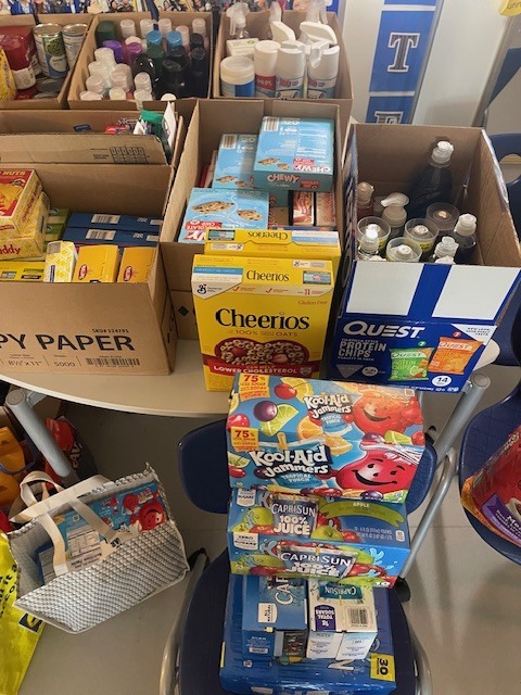 Gettys D. Broome High School Beta Club dedicated its spring project to the nonprofit organization Hope For Our Elderly. This organization helps provide essential items such as food, hygiene products, over the counter medication, and cleaning supplies to elderly individuals in Spartanburg, Cherokee and Union counties.  Broome Beta Club collected nonperishable food and snacks; more than 27 bottles of shampoo and conditioner; 30 boxes of toothpaste; more than 25 toothbrushes; 14 bottles of dish soap; and more than 30 packs of juice and protein shakes. Broome Beta Club also collected soap, paper towels, toilet paper, and disposable underwear. Great job, Centurions!