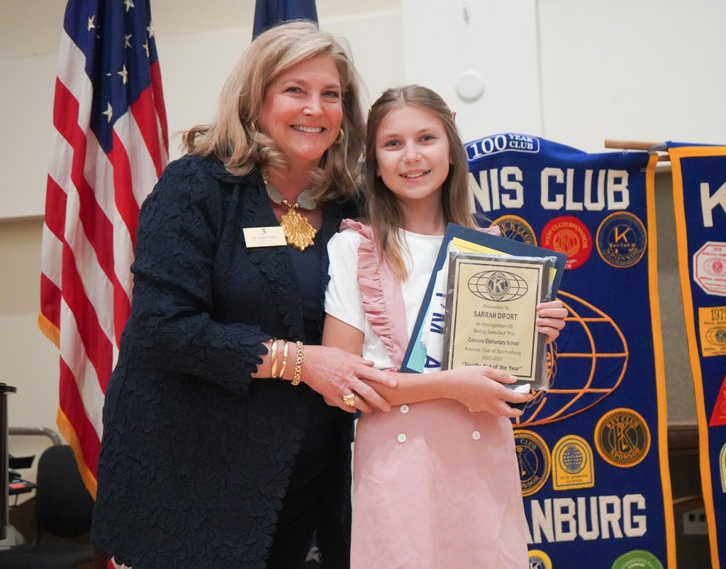 Each year, the Kiwanis Club of Spartanburg celebrates all Terrific Kids of the Year across Spartanburg County during a special luncheon. These students are recognized for their character and leadership.  Our 2026 Terrific Kids of the Year are: Cannons Elementary School: Sarrah Difort Cowpens Elementary School: Charleigh Coxey Pacolet Elementary School: Olha Shevchenko  Congratulations to these outstanding students, and all D3 Terrific Kids! Thank you to the Kiwanis Club of Spartanburg for celebrating our students and their families!