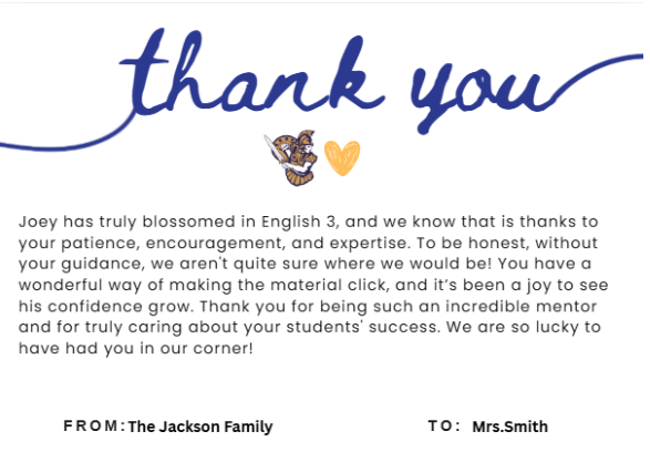 Teacher Appreciation - Thank you notes 