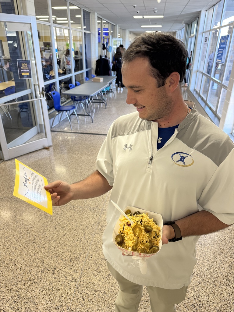 Coach Wood appreciating his thank you! 