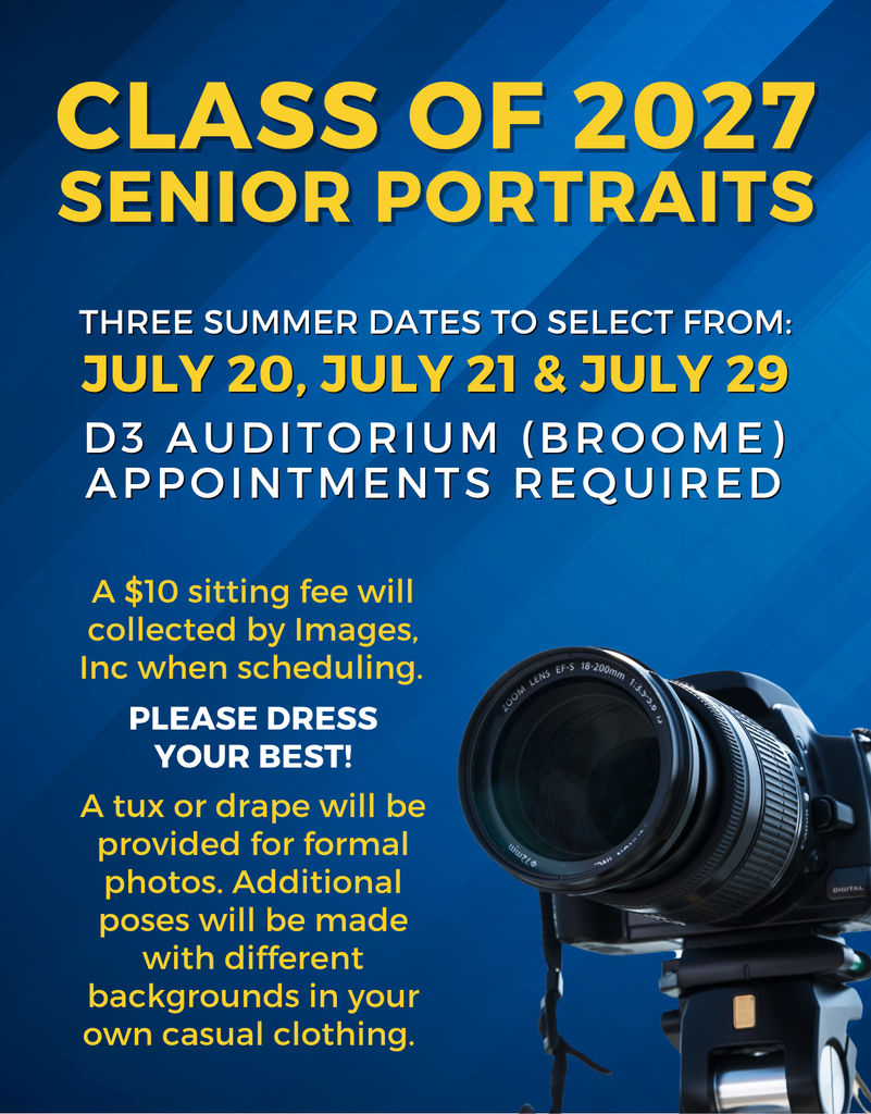 Class of 2027 Senior Potrait Summer Dates
