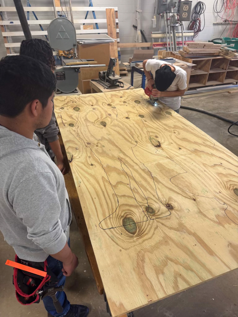 DMTC Students helped renovate Cowpens American Revolution Soldiers at Cowpens Town Hall