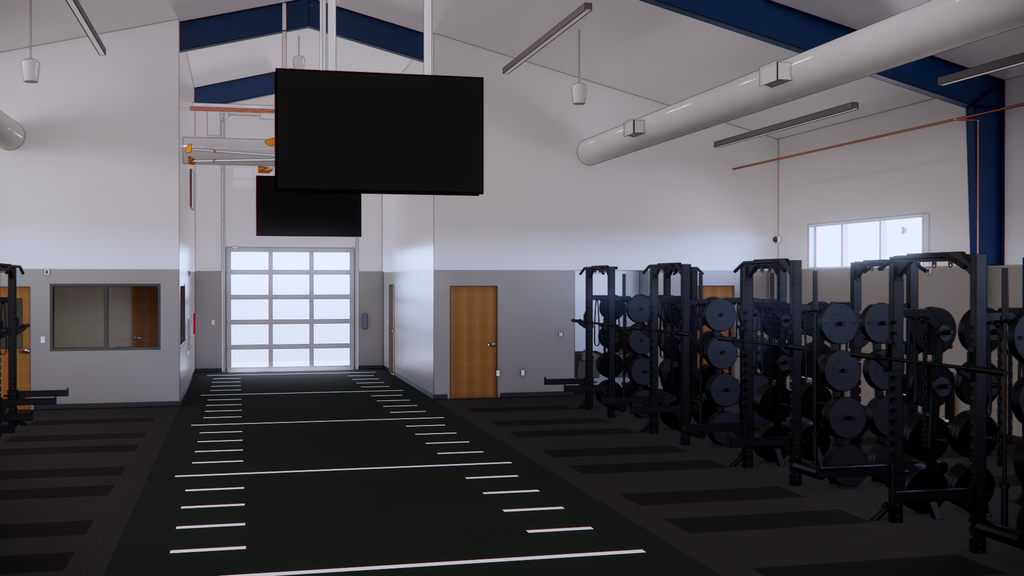 A rendering of the new weight room facility at Broome High School