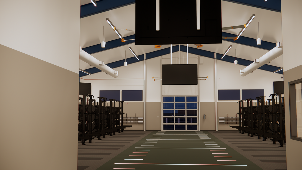 A rendering of the new weight room facility at Broome High School