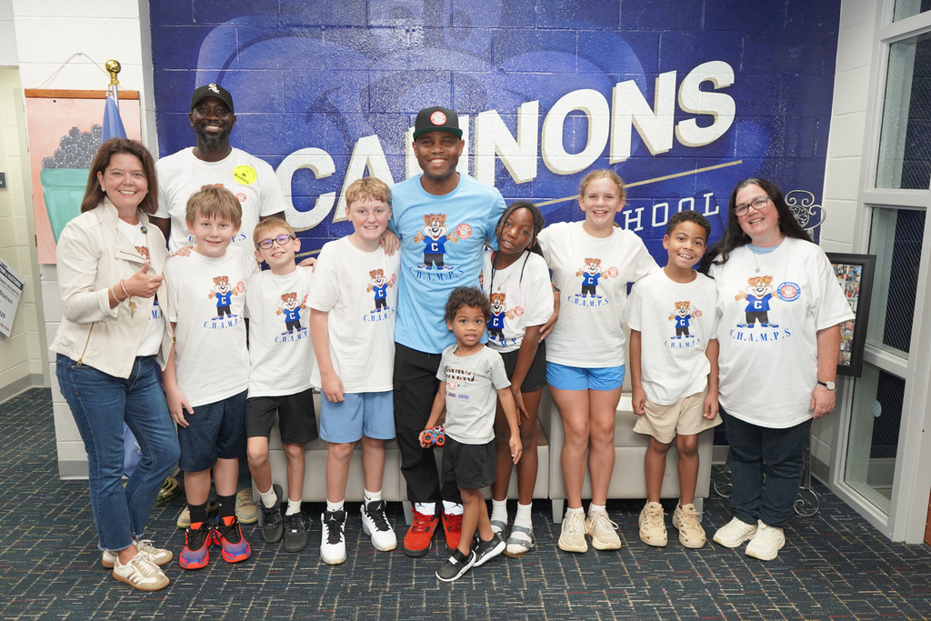 🎬 Behind the Scenes Sneak Peek! 🎶 This morning, Cannons Elementary School Champions had the opportunity to film a music video for the school's theme song with its creator, Son of Ice from The Sound of Learning! Students had so much fun and they can't wait for the final product!  Stay tuned 👀