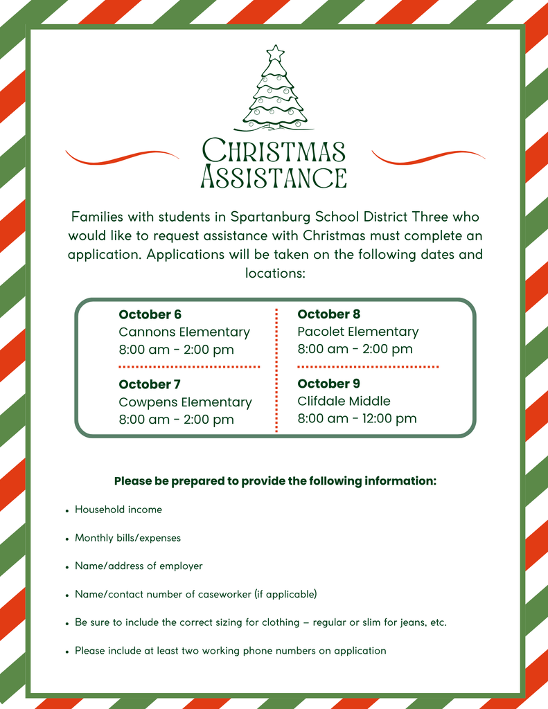 Christmas Assistance Information