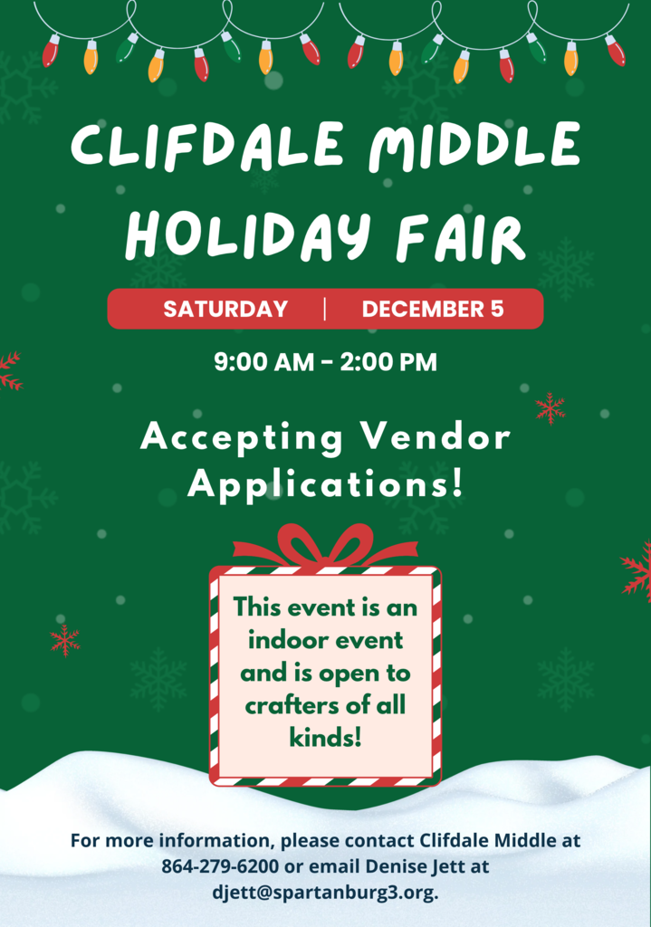 Clifdale Middle Holiday Fair Flyer 2026