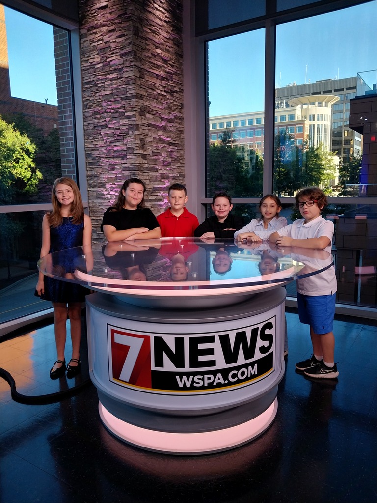 Cannons Elementary News Crew Visits WSPA-TV
