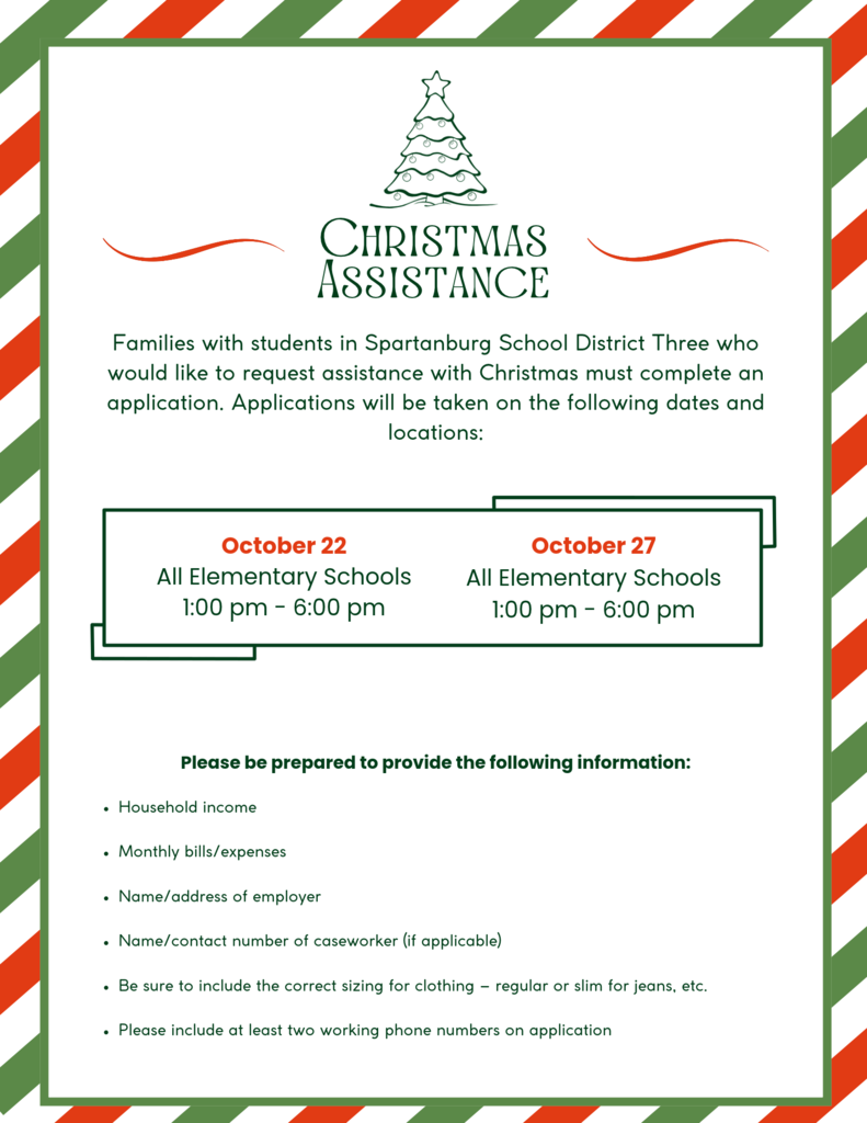Christmas Assistance Application Information