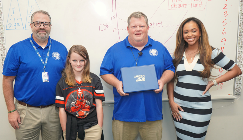 Mr. Mikell Carroll Earns This Week's WYFF News 4 Golden Apple Award