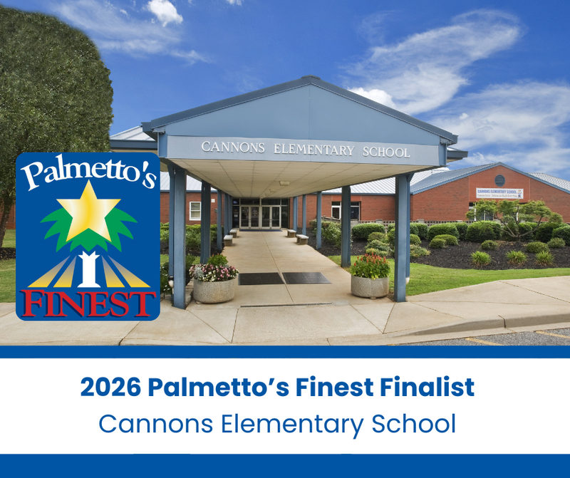 Cannons Elementary School is a 2026 Palmetto's Finest Finalist