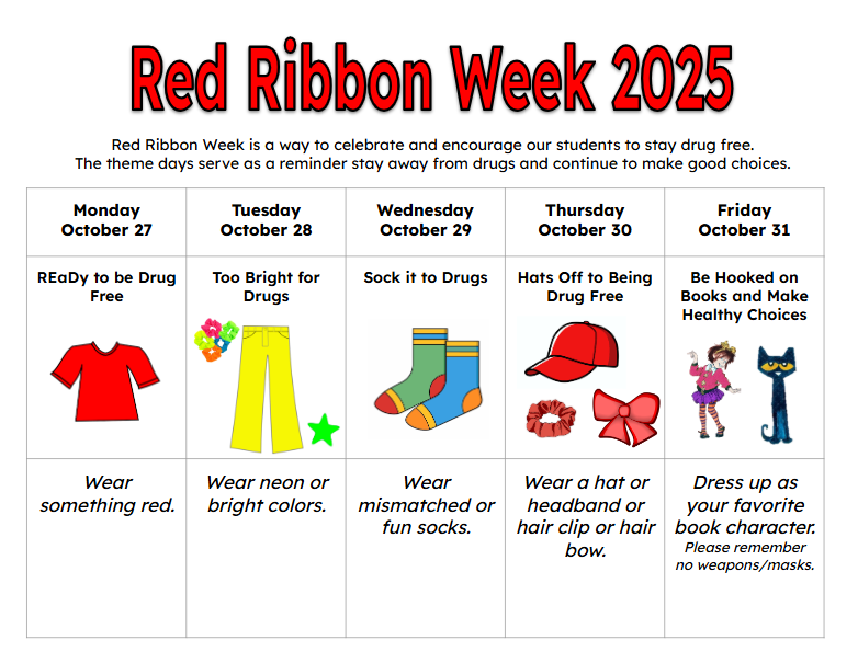 Red Ribbon Week Activities | Duncan Elementary School of the Arts