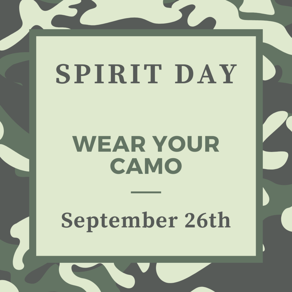 Camo Spirit day