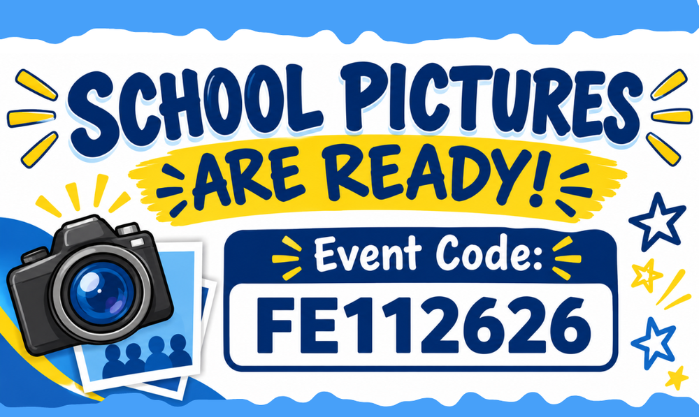 School Pictures are ready with event code FE112626
