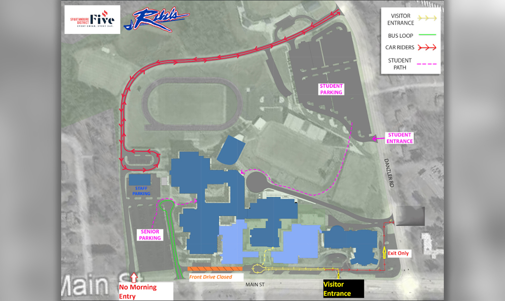 New Traffic Flow Pattern For Byrnes High School