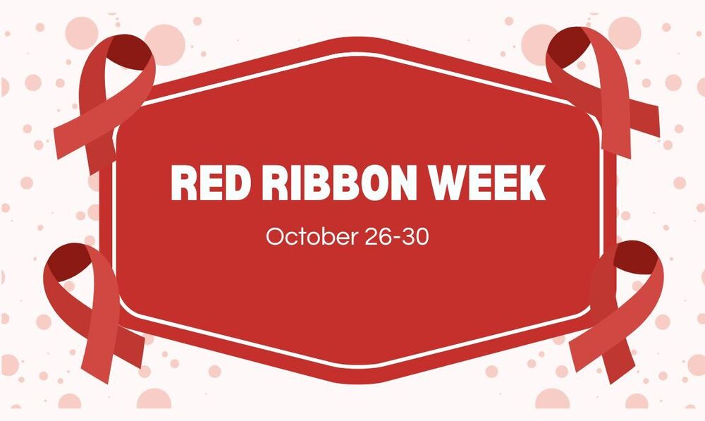 Red ribbon week graphic