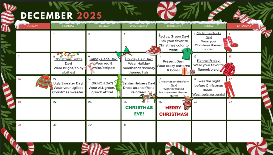 12 Days of Christmas Dress-Up Calendar