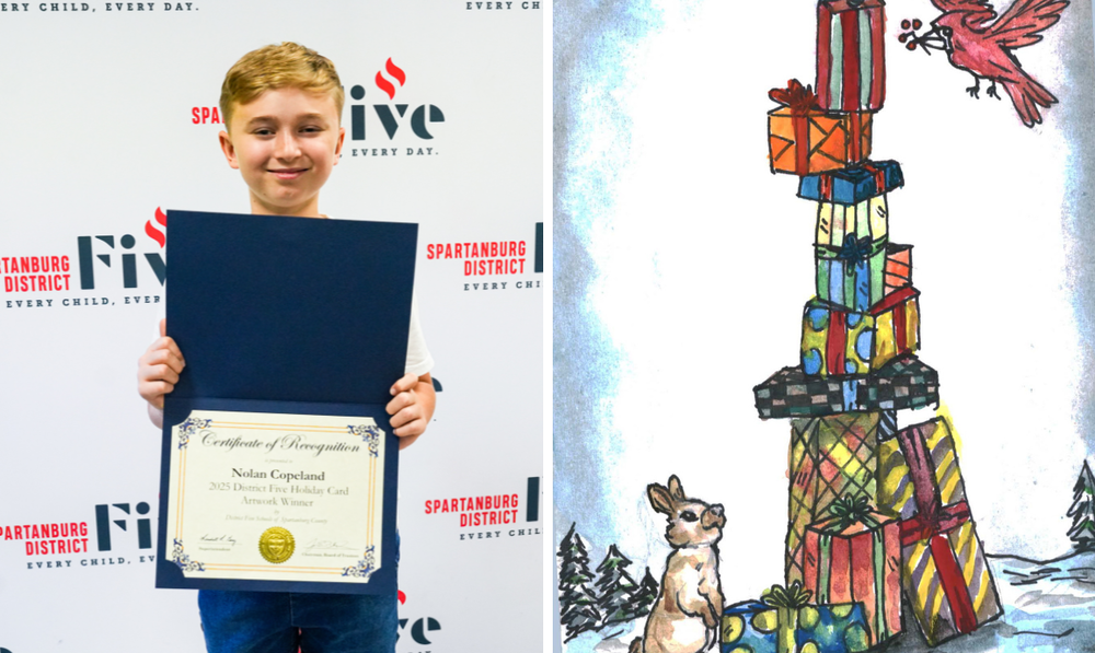 Nolan Copeland with certificate