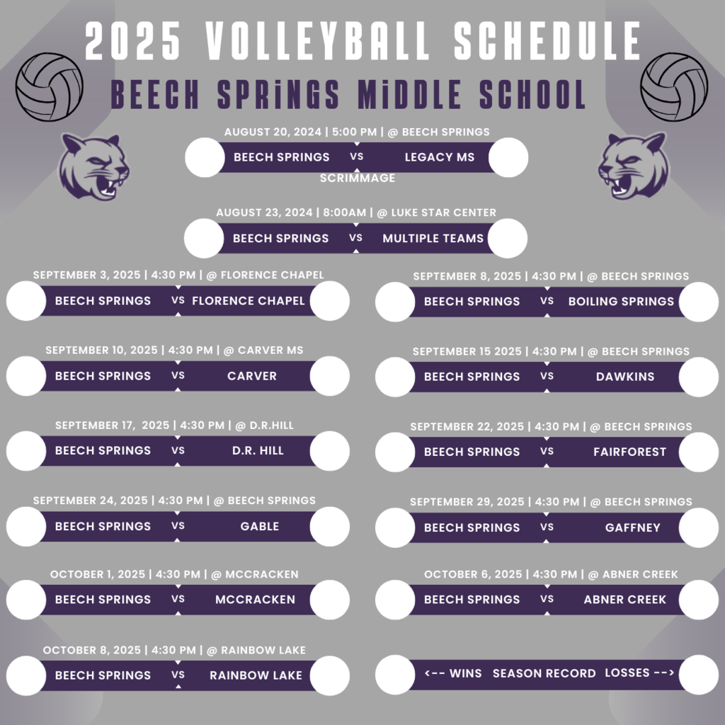 volleyball schedule
