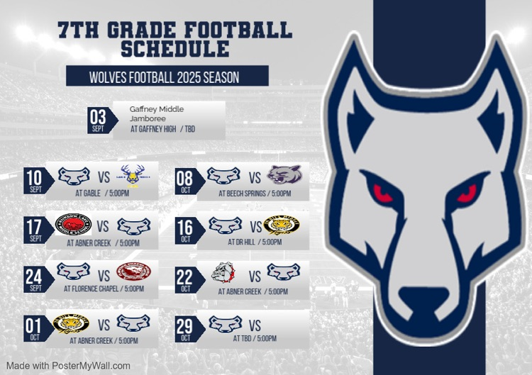7th grade schedule
