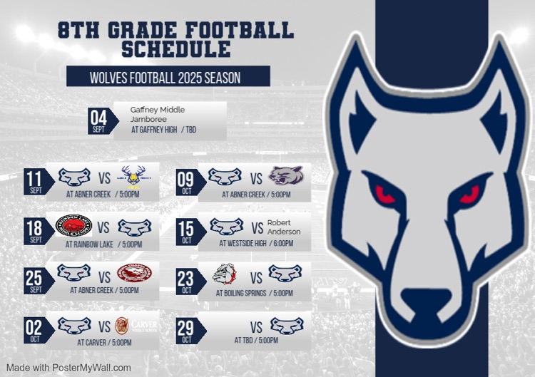 8th grade schedule