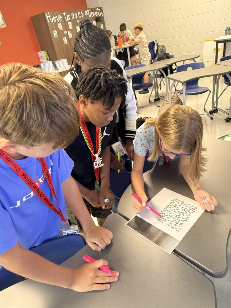 kids working together in math