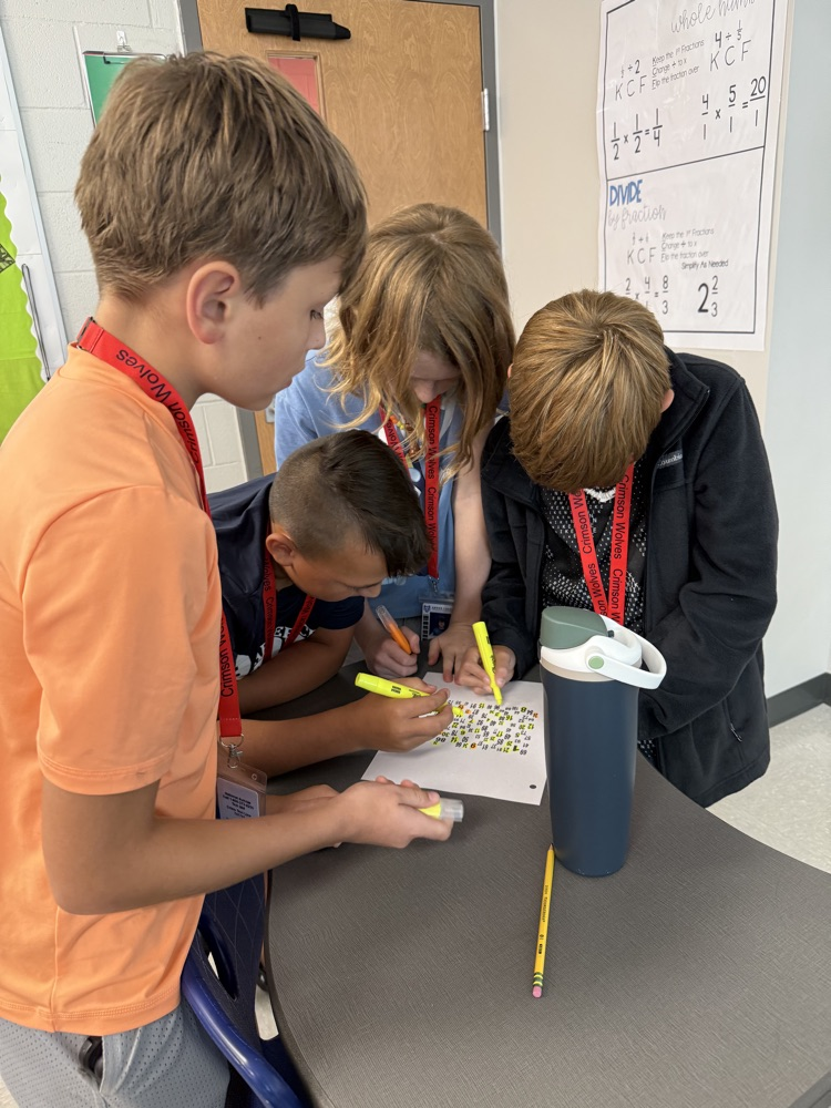 kids working together in math