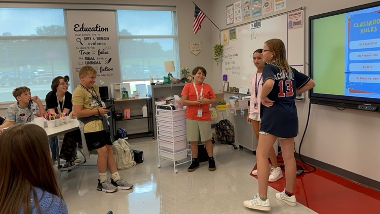 kids planning a skit
