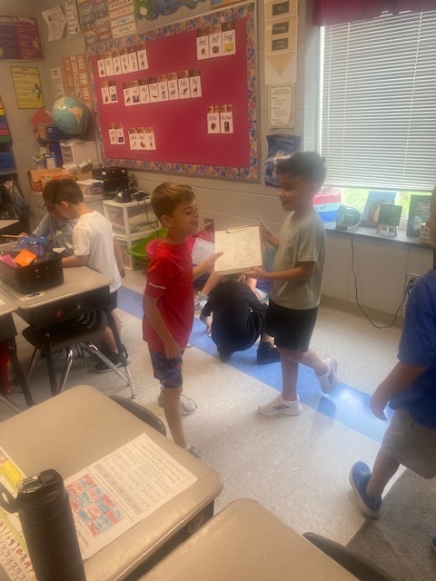 students working on an activity