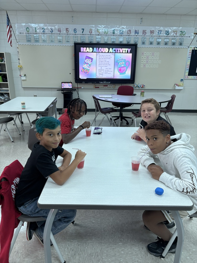 Mrs McDaniel’s class enjoying Jitter Juice!