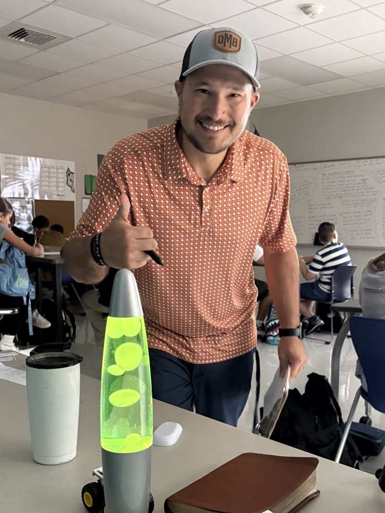 Mr Johnson with a lava lamp