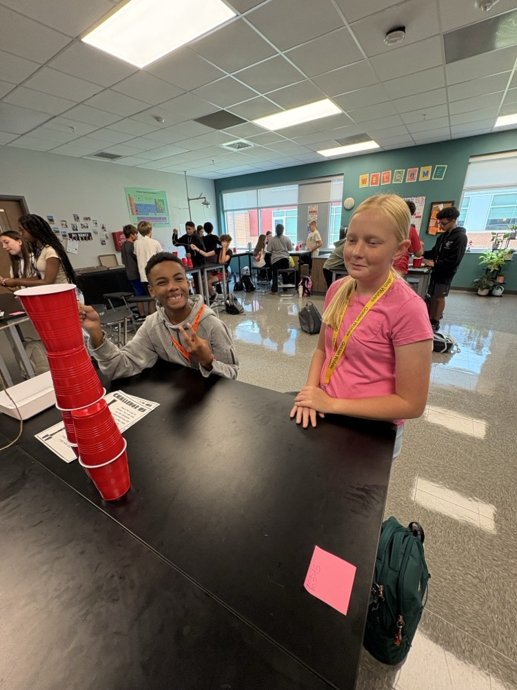 kids stacking cups