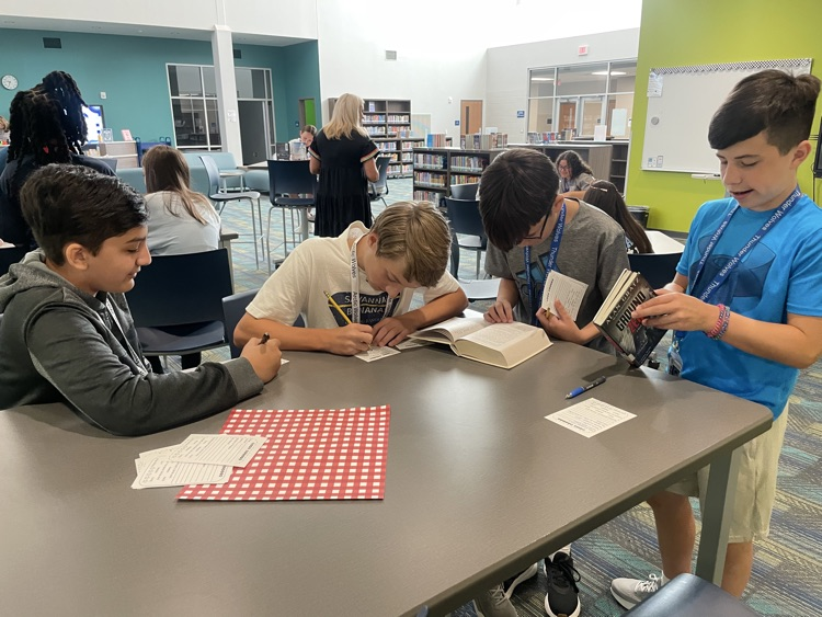 kids during book tasting