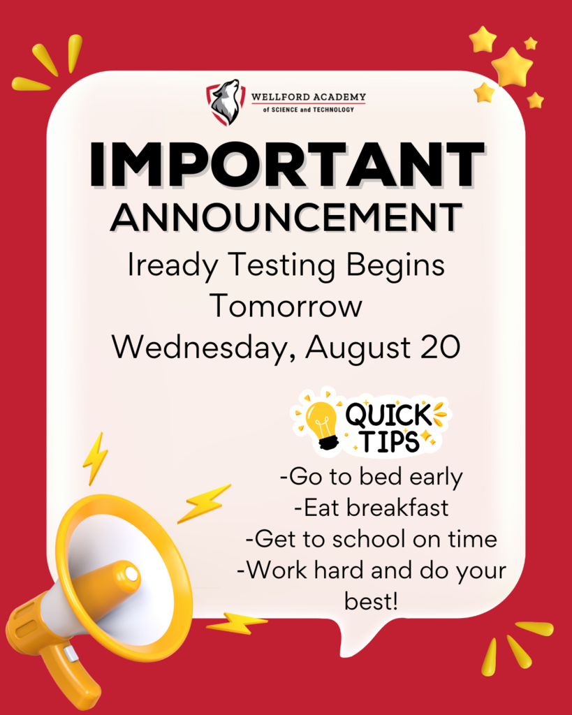 iready testing reminder aug 20