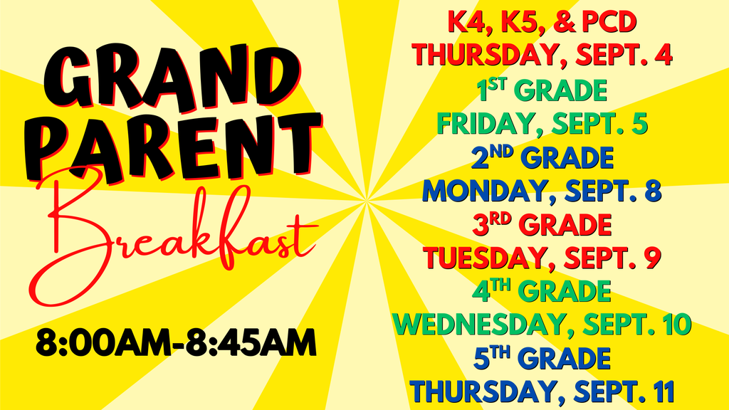 Grandparent Breakfast in Septemeber