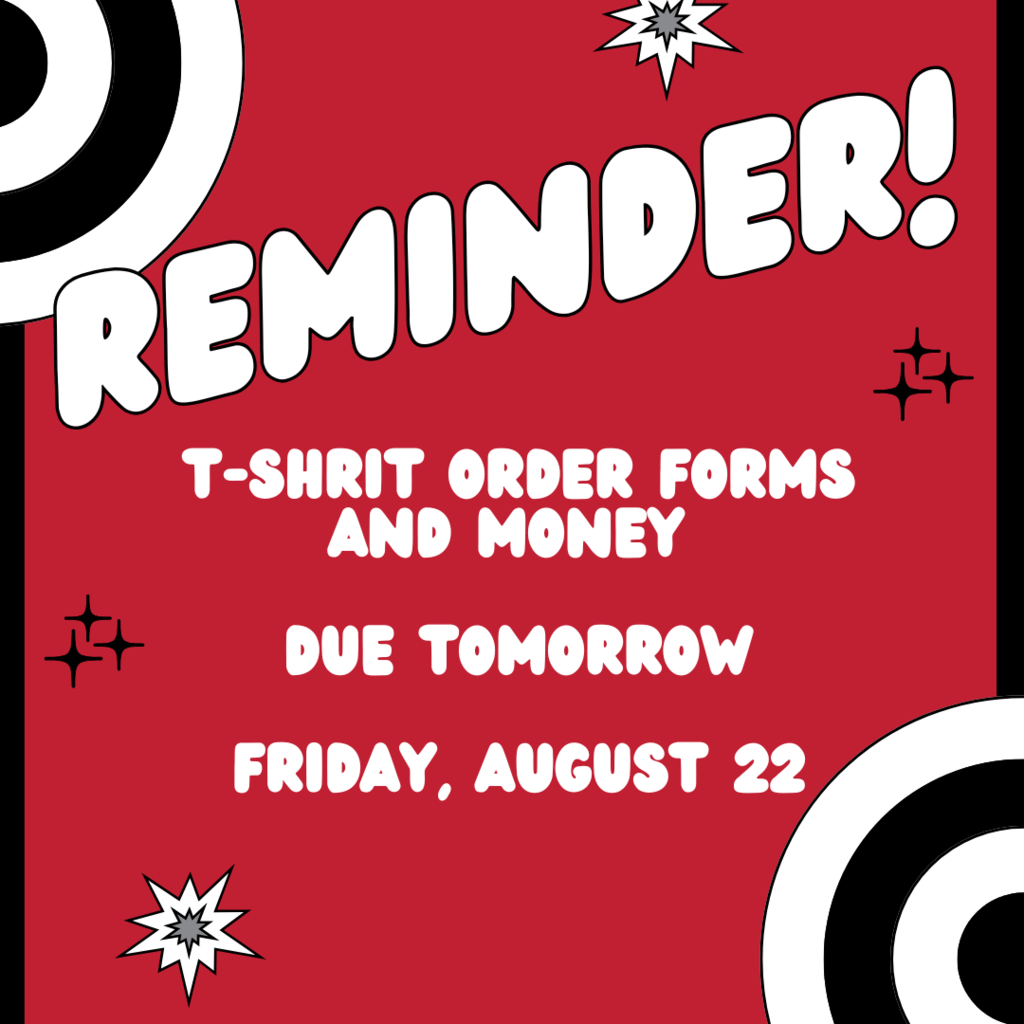 T-shirt orders due tomorrow aug. 22