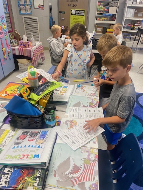 Mrs. Huss' class sorting story parts