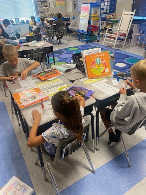 Mrs. Huss' class sorting story parts