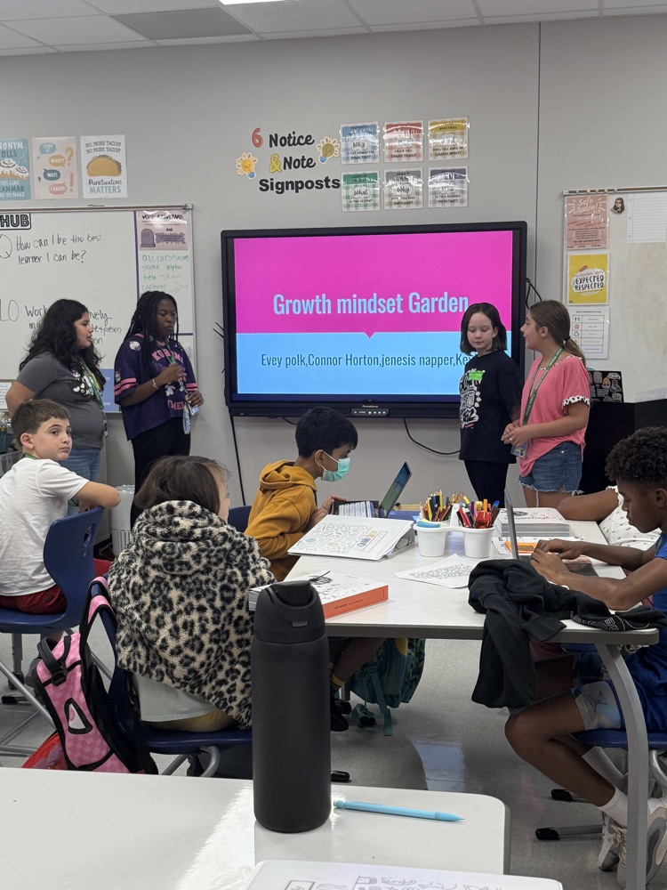 students sharing slides