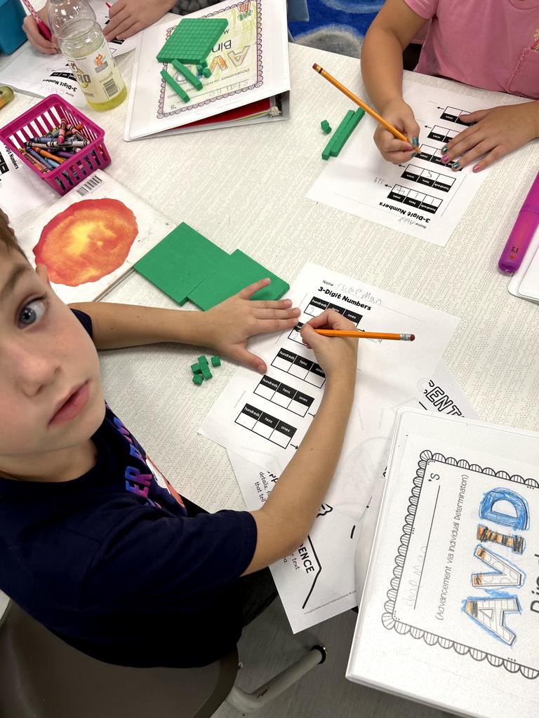 Collins' 2nd graders doing math