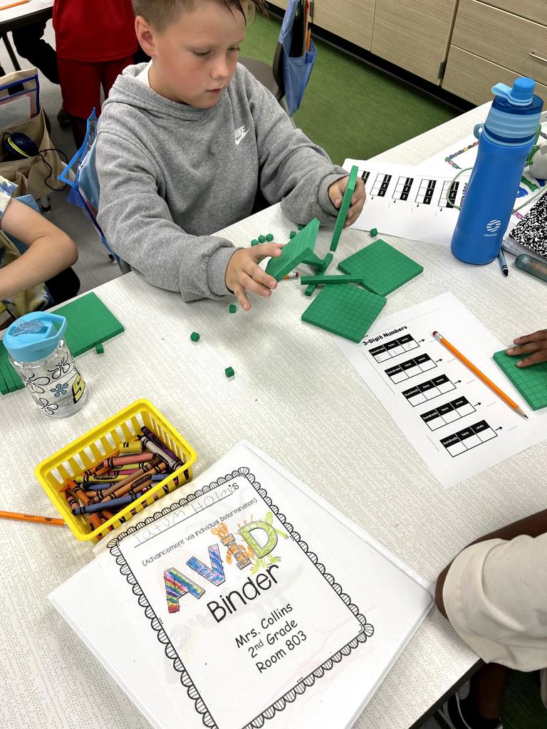 Collins' 2nd graders doing math