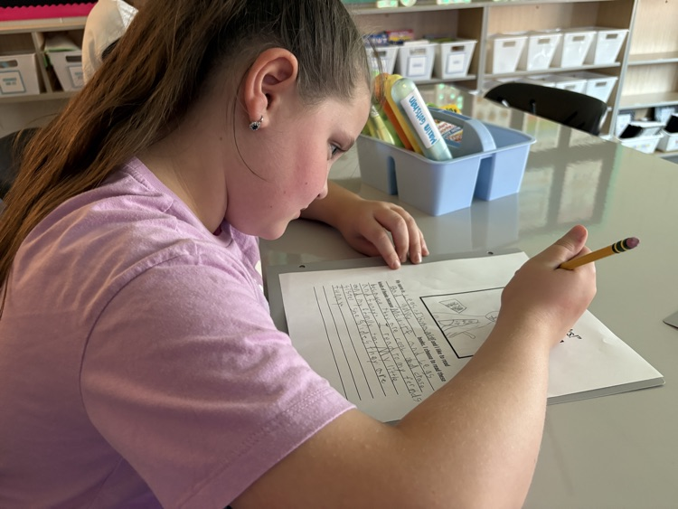 Student working