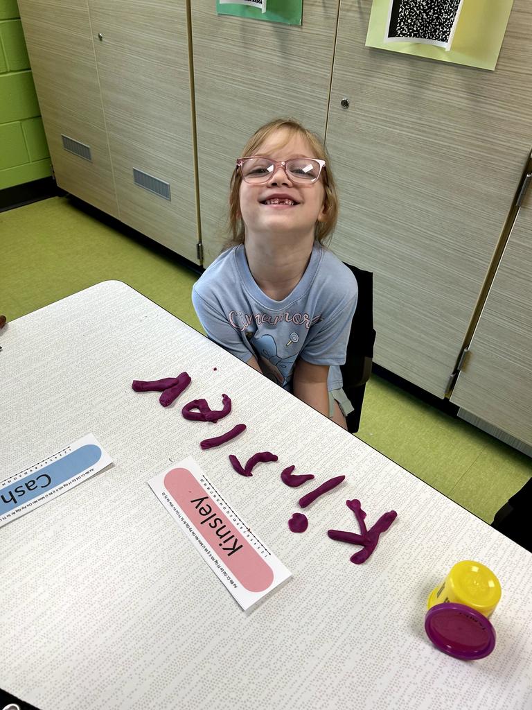 Wells first grade playdoh names