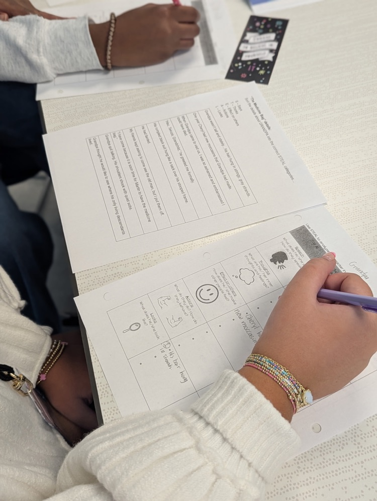 kids working in on writing