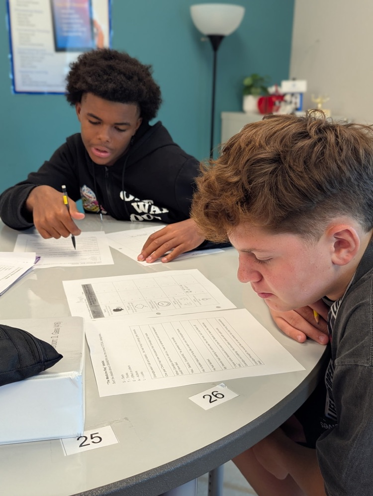 kids working in on writing